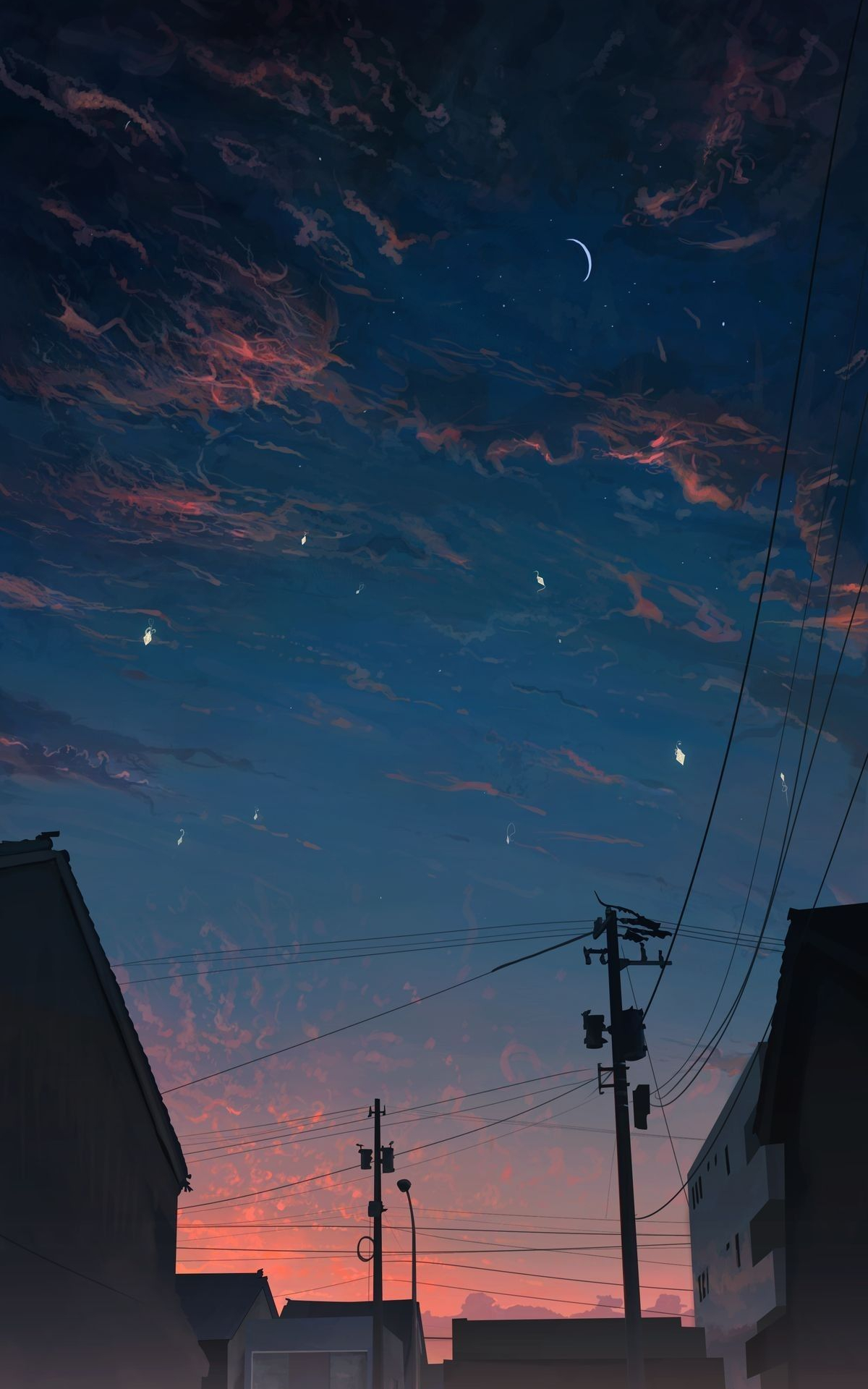 Free download Anime sky Wallpaper View Sunset background [1200x2133] for your Desktop, Mobile & Tablet. Explore Aesthetic Anime Sky Wallpaper. Anime Sky Wallpaper, Aesthetic Wallpaper Anime, Lofi Anime Aesthetic iPad Wallpaper