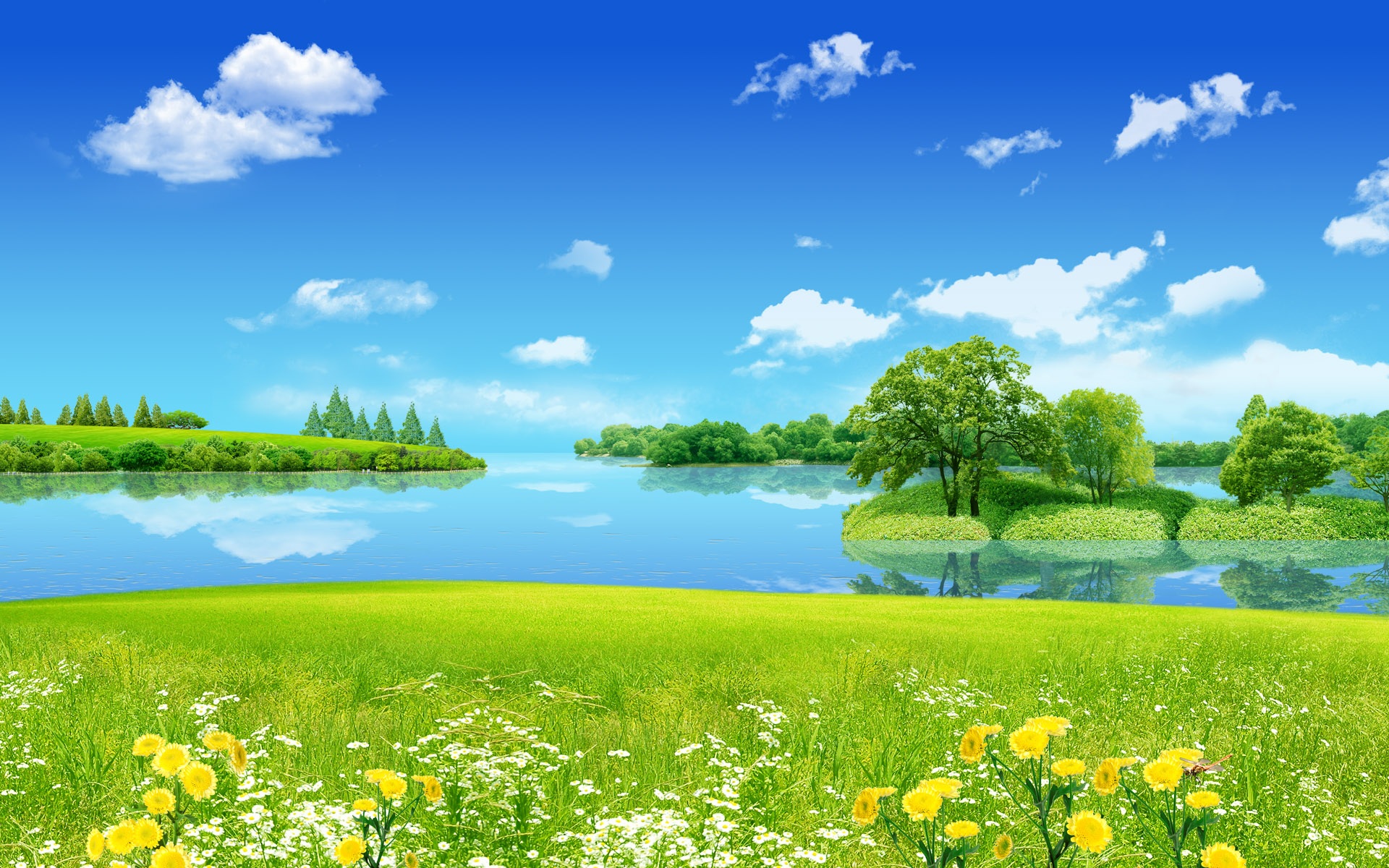 Wallpaper Dream of summer scenery 1920x1200 HD Picture, Image