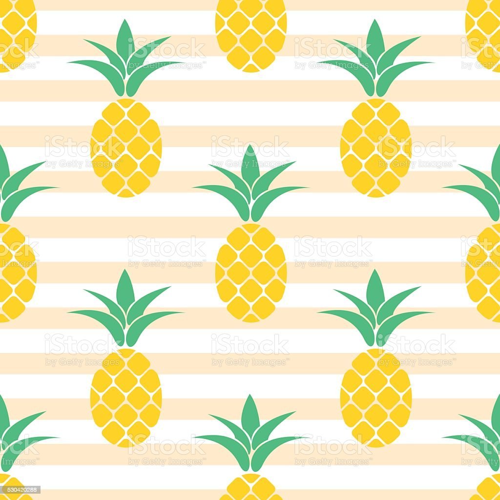 Summer Pineapple Pattern Design Pastel Colors Background Stock Illustration Image Now