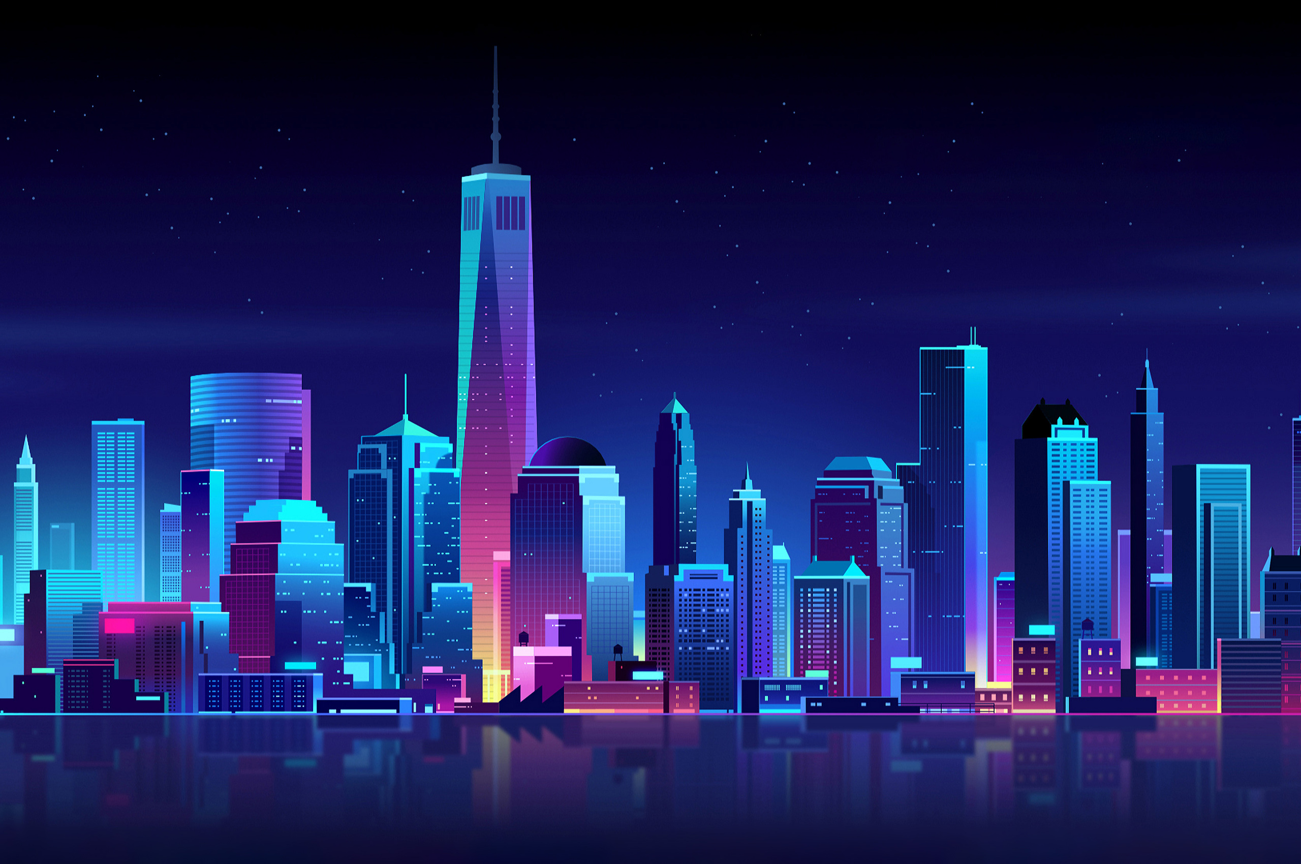 City Night HD Wallpaper Pixel