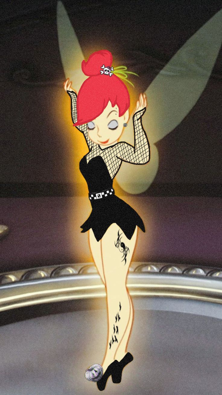 Goth Tinker Bell. Tinkerbell and friends, Goth disney, Tinkerbell wallpaper