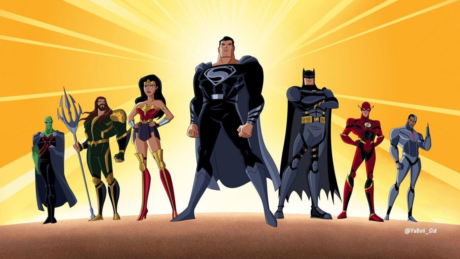FANART: DCEU Justice League With DCAU Art Style, R DC_Cinematic