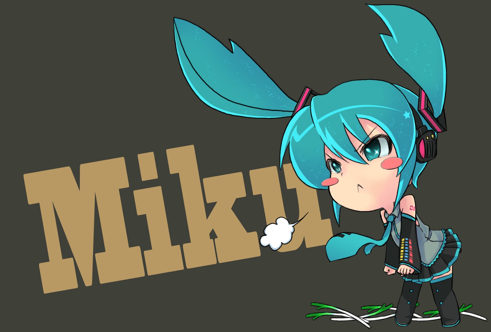 Hatsune Miku Chibi Wallpaper