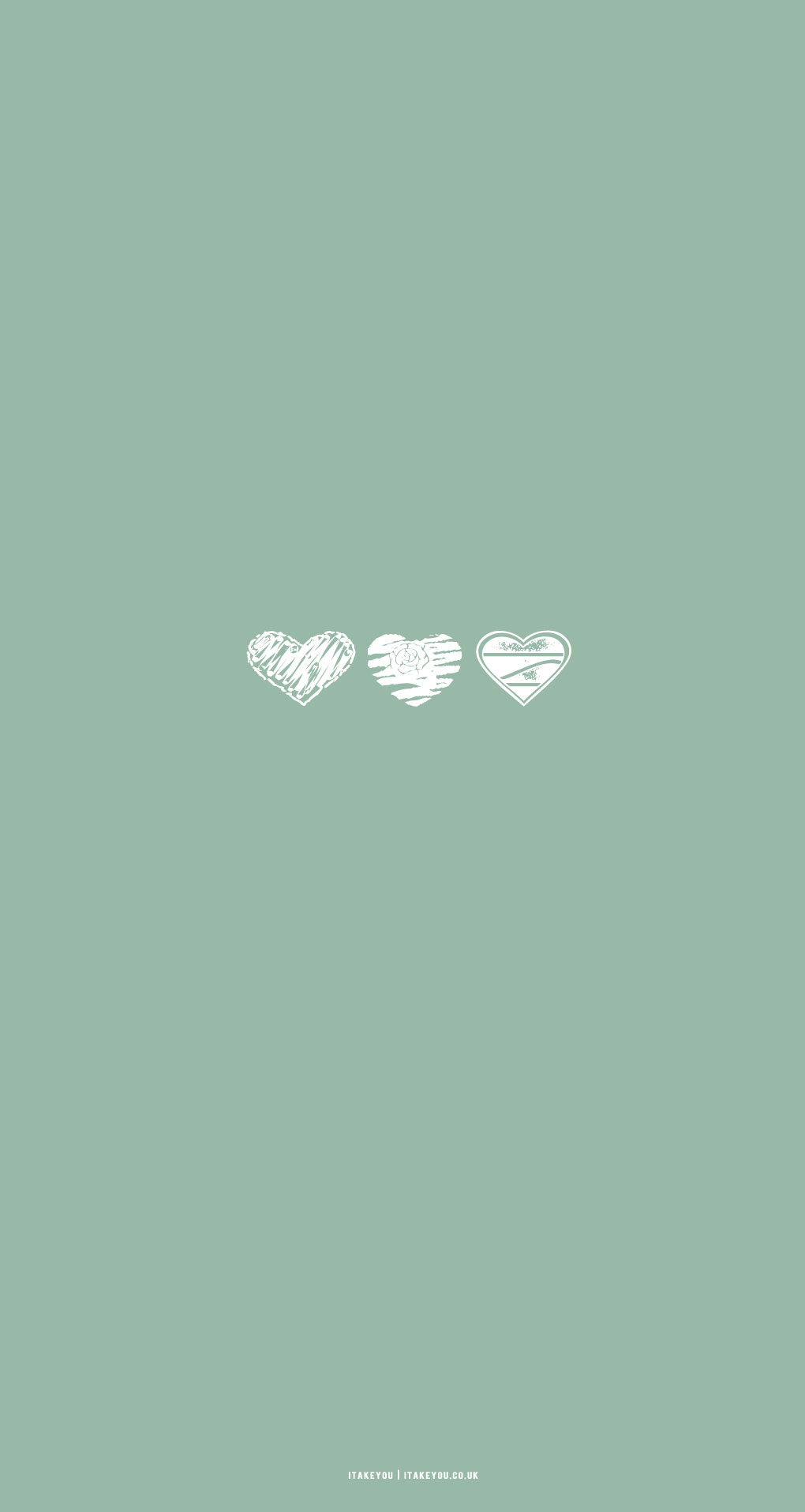 Sage Green Minimalist Wallpaper for Phone, Different Hearts I Take You. Wedding Readings. Wedding Ideas