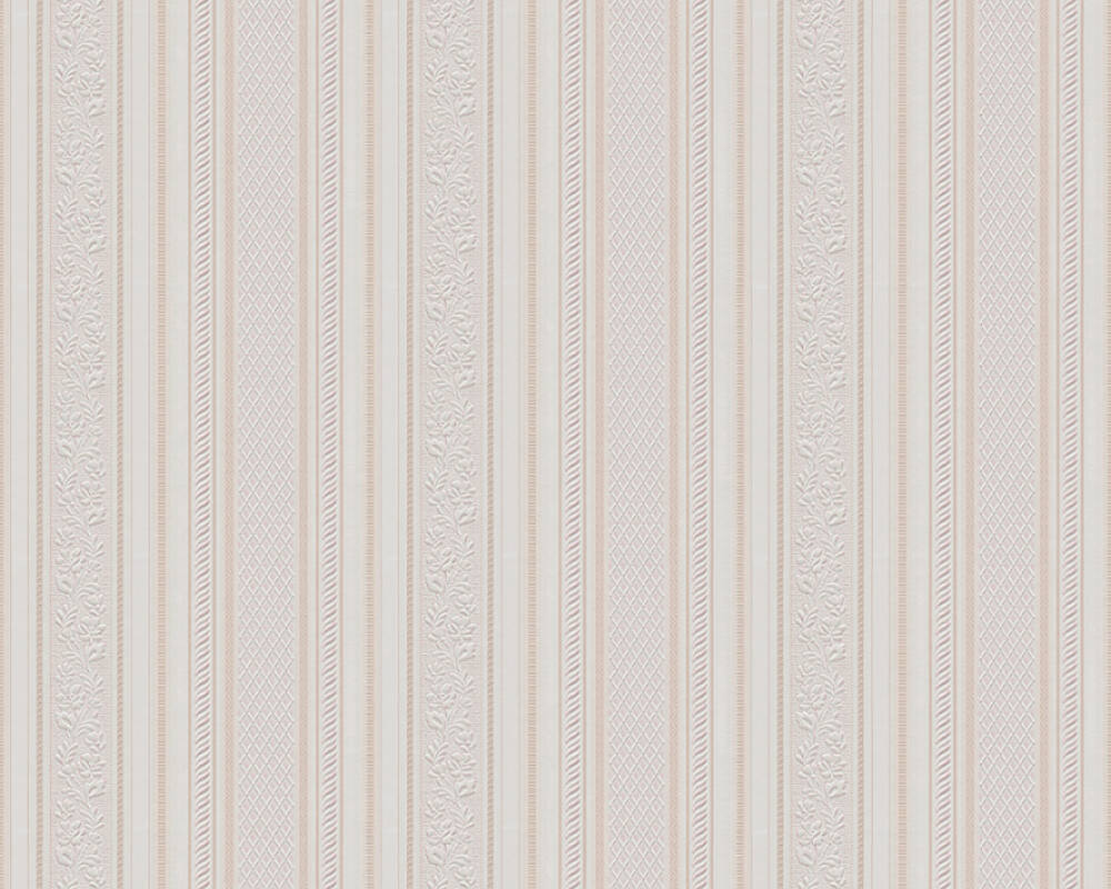 A.S. Création Wallpaper «Stripes, Beige, Cream, White» 765673