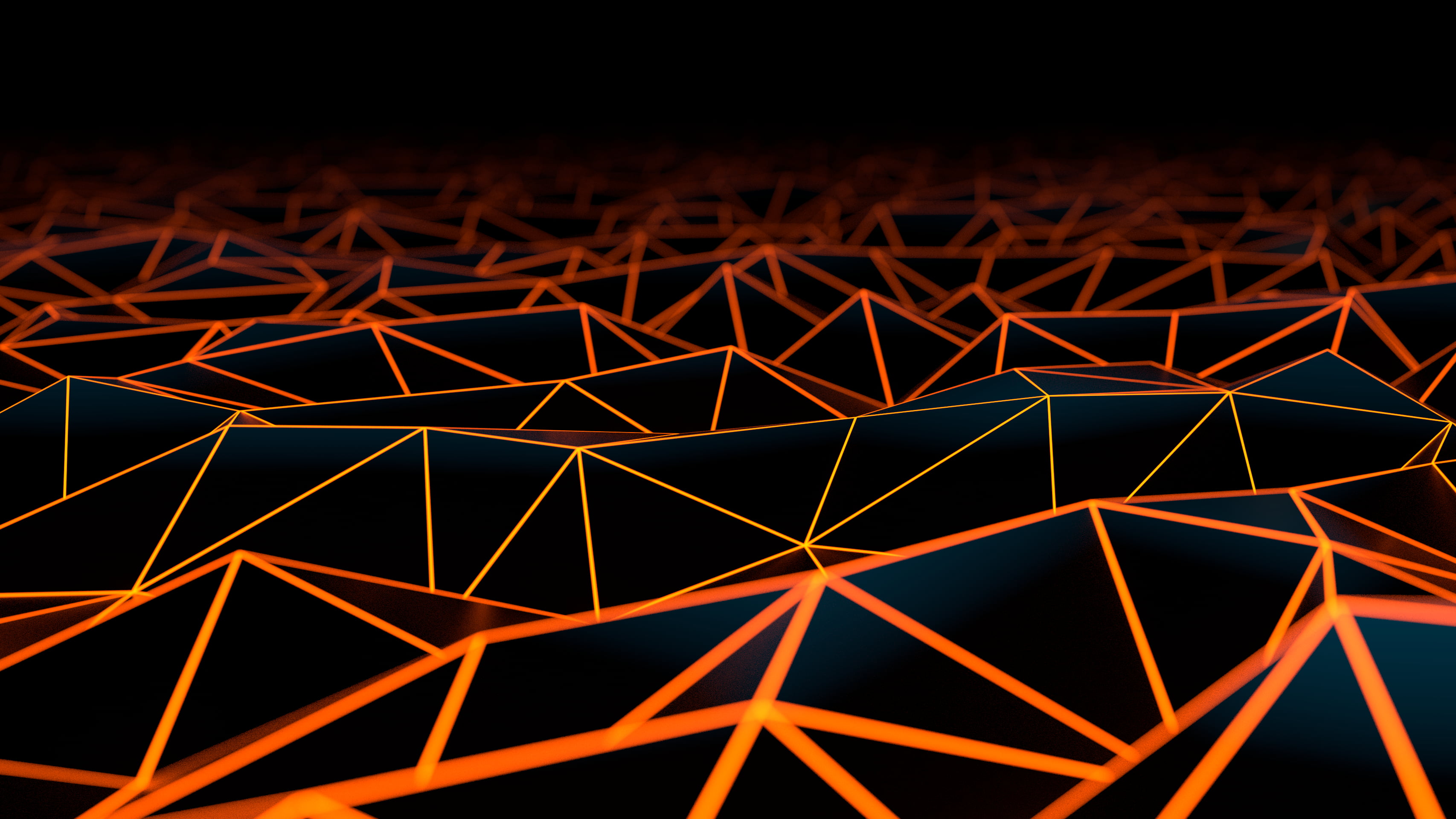 Geometric Lines Wallpaper Orange
