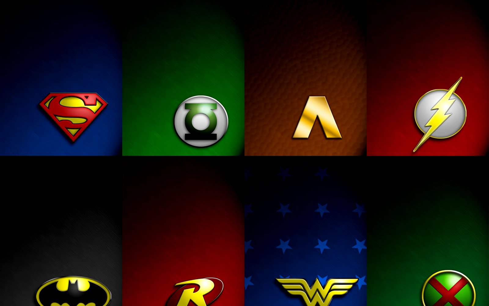 Superheroes Logos Wallpaper