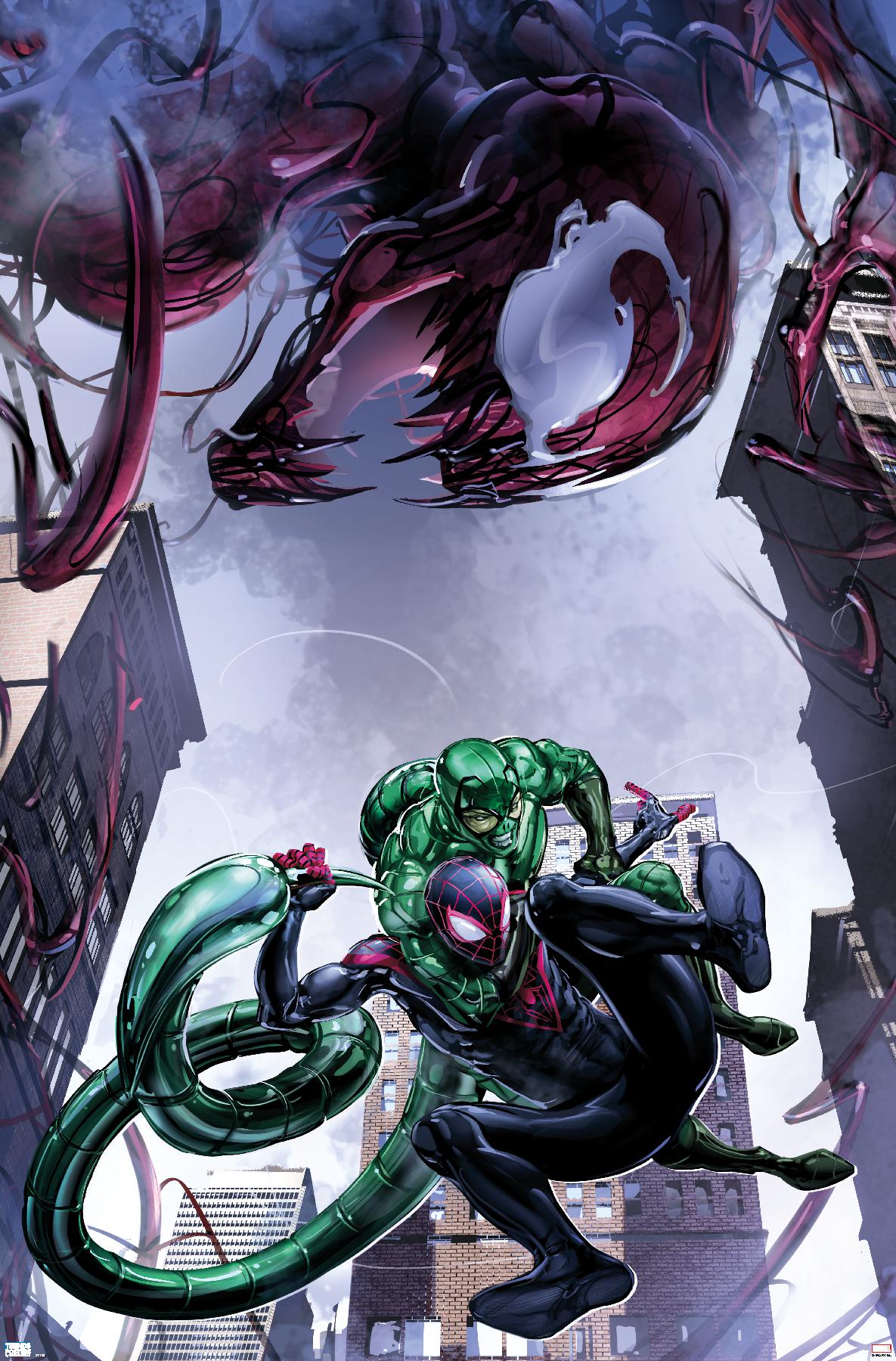 Marvel Comics Man, Carnage, Scorpion Carnage Miles Morales Wall Poster, 14.725 X 22.375