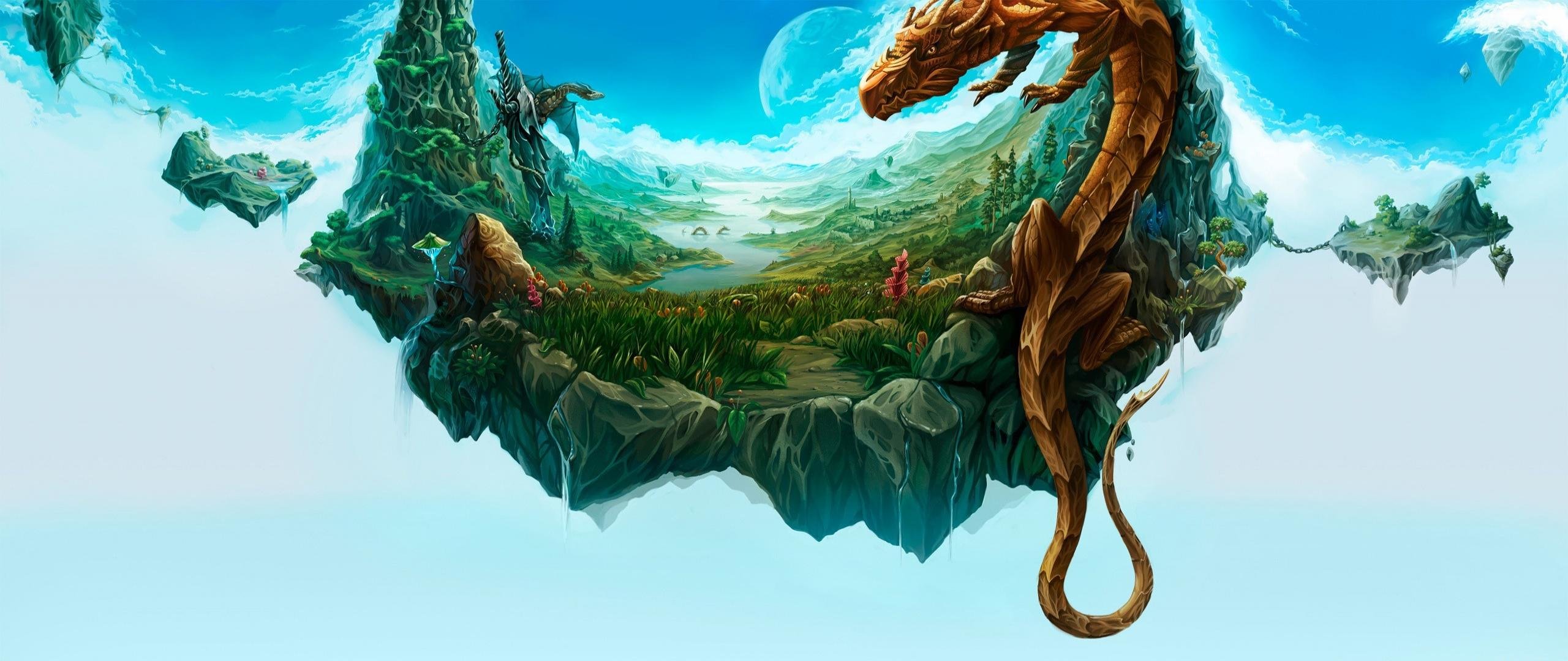 Download HD 2560x1080 Dragon PC background for free