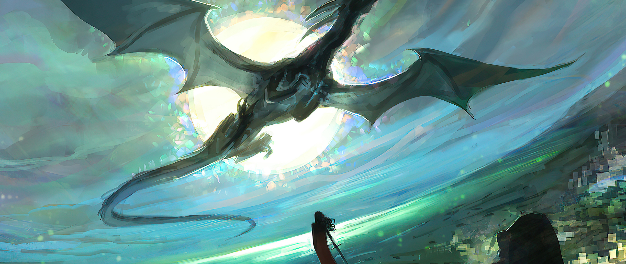 Dragon In The Sky 2560x1080 Resolution HD 4k Wallpaper, Image, Background, Photo and Picture