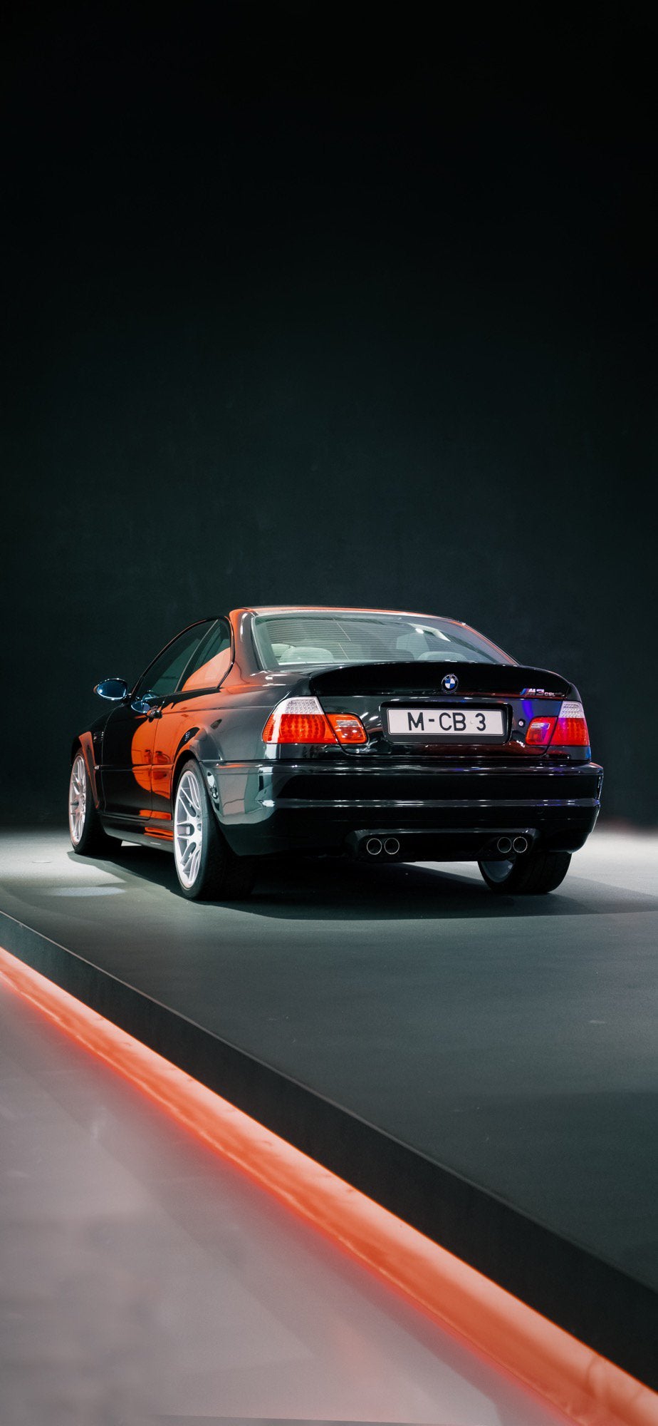 iPhone wallpaper I made from the BMW museum (E46 M3 CSL)