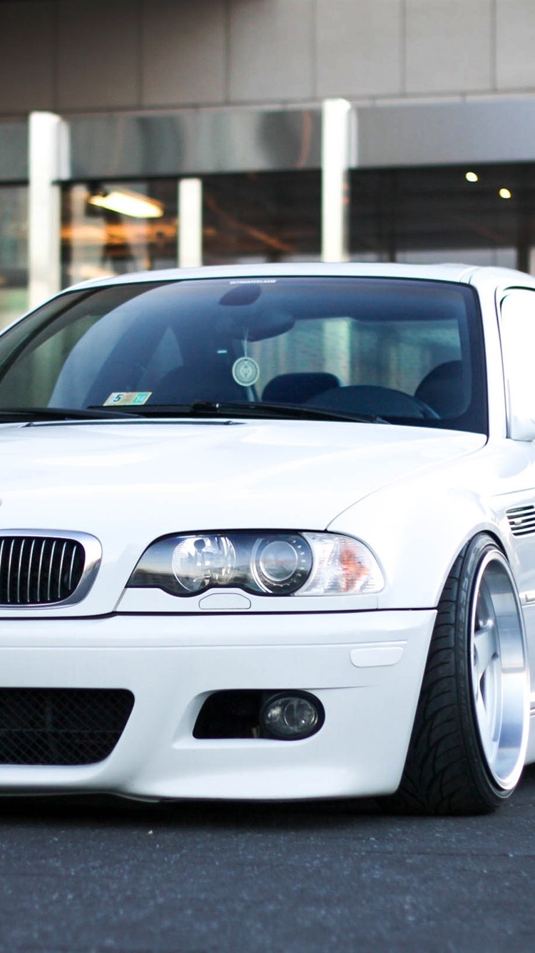 BMW M3 E46 White Car 750x1334 IPhone 8 7 6 6S Wallpaper, Background, Picture, Image