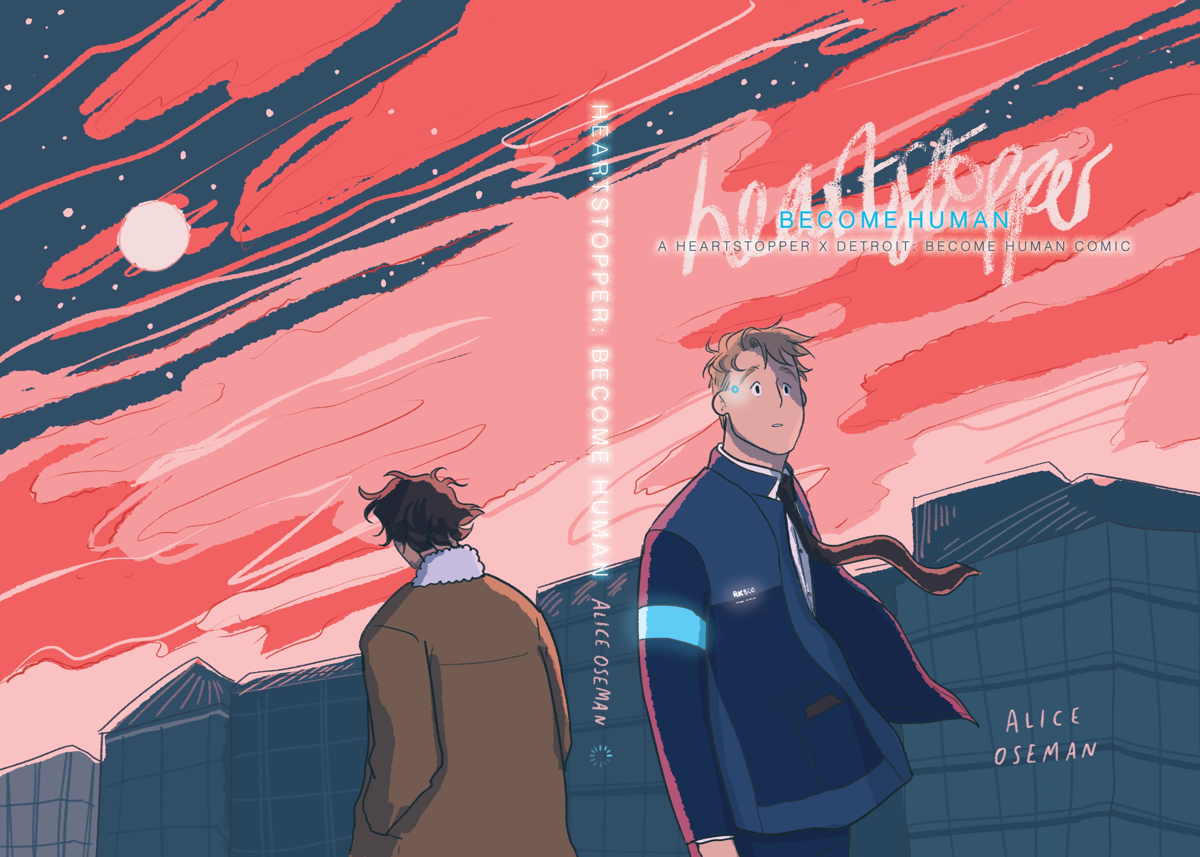 Alice Oseman Updates An Attempt To Provide Something Entertaining While Everyone's Feeling Crappy, I've Uploaded The 126 Page HEARTSTOPPER: BECOME HUMAN Comic, The Detective Android AU