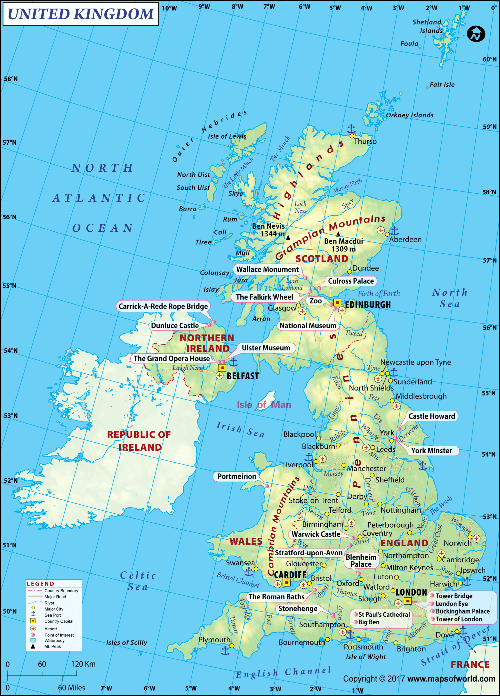 UK Large Color Map