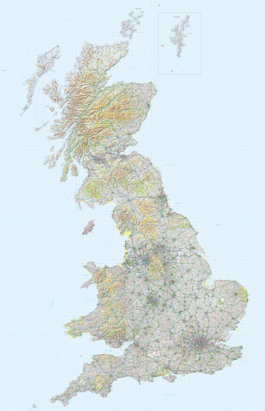 Map Wallpaper Britain 1:000 from Love Maps On