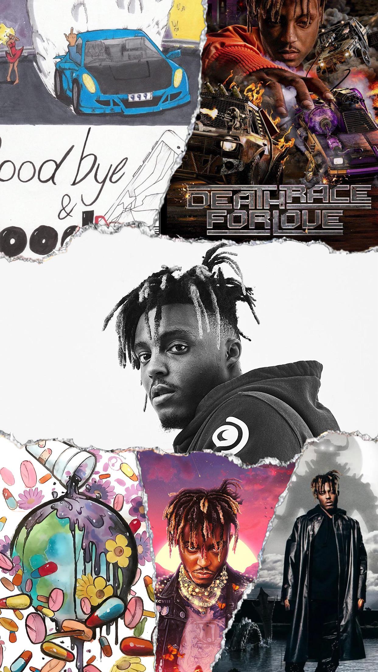 Juice WRLD discography wallpaper I made. (Forgot to add Fighting Demons on the last one)