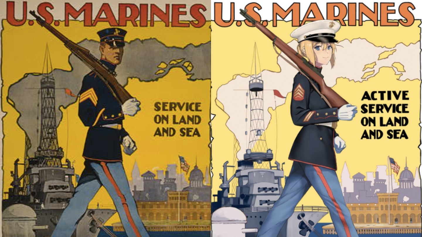 A US Marine's Anime Style Recruitment Posters Have Gone Viral