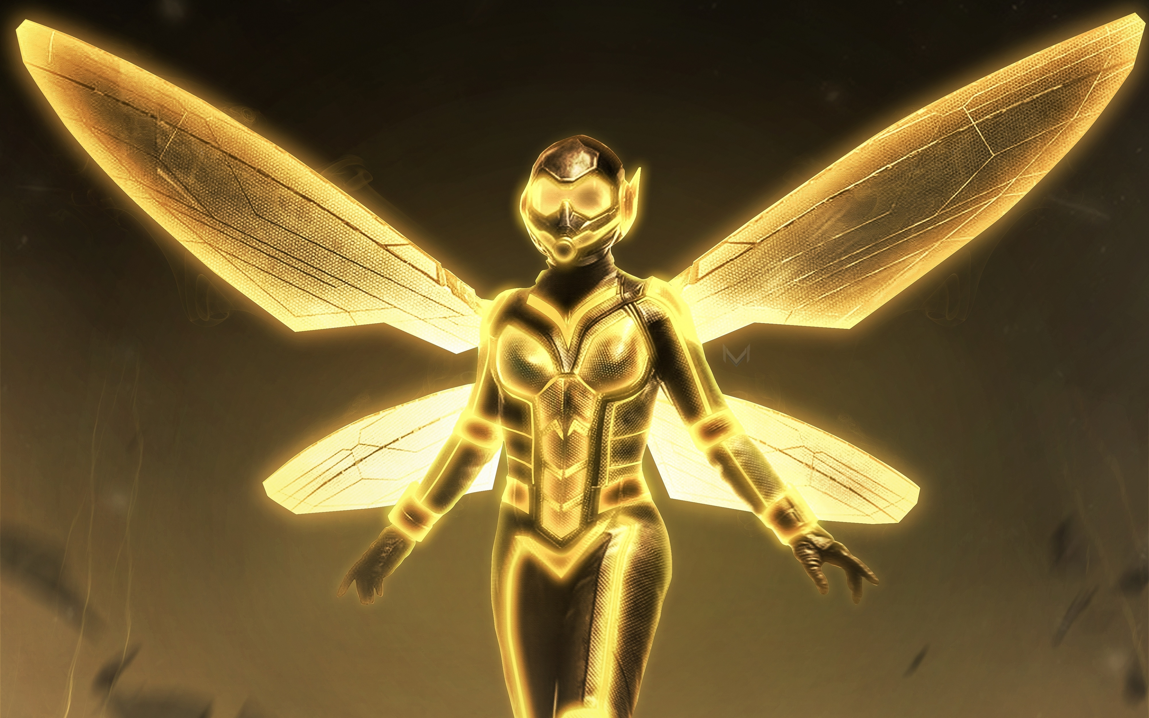 Download Wallpaper Wasp, 4k, 2018 Movie, Yellow Suit, Ant Man And The Wasp, Superheroes For Desktop With Resolution 3840x2400. High Quality HD Picture Wallpaper