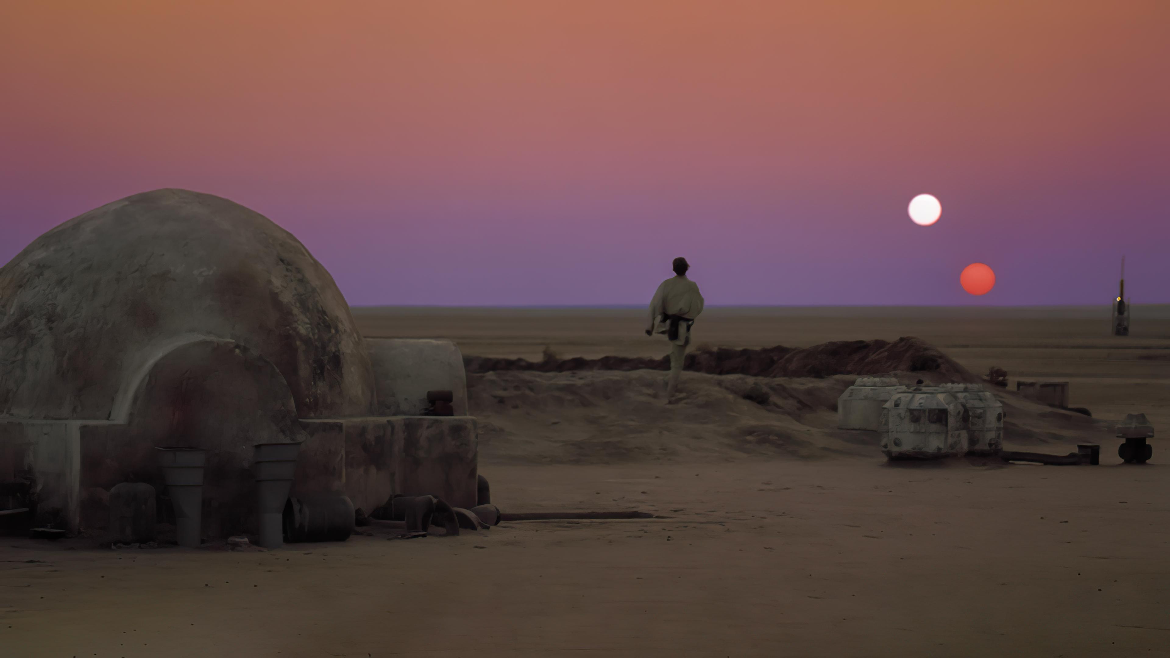 Anyone Have A 1440p 4k Version Of Luke Watching The Tatooine Sunset From ANH?, R WQHD_Wallpaper