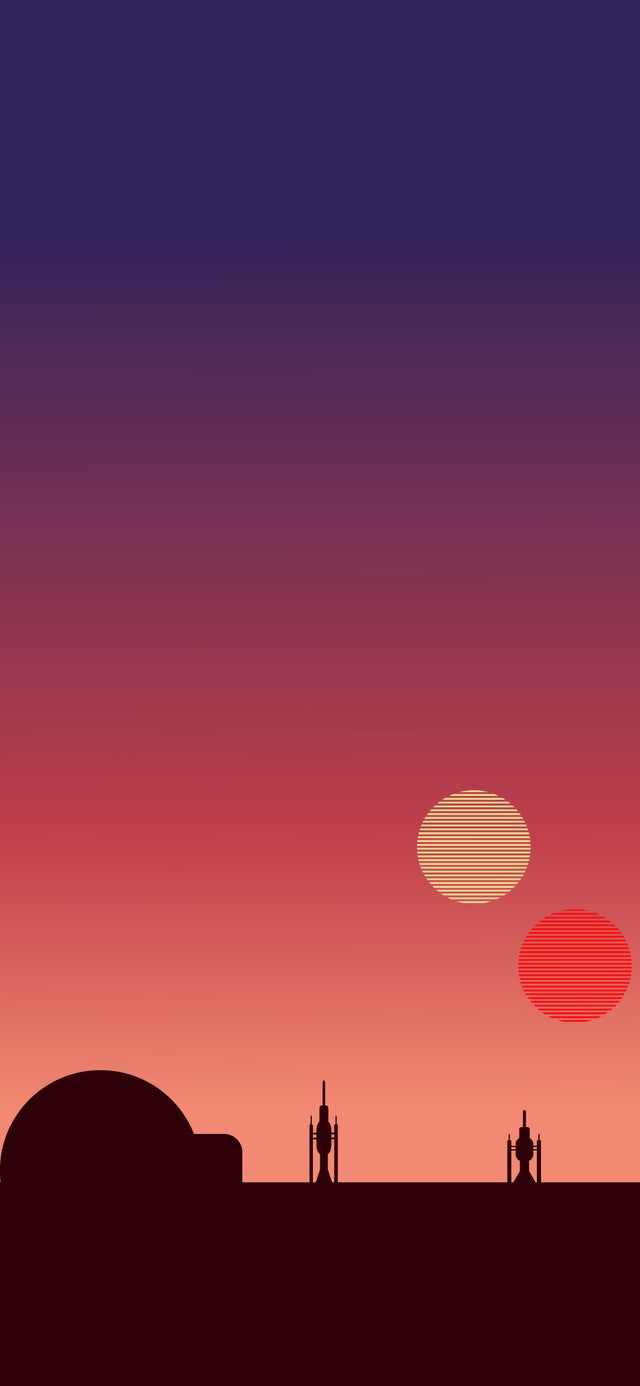 Binary Sunset Mobile Parallax Wallpaper