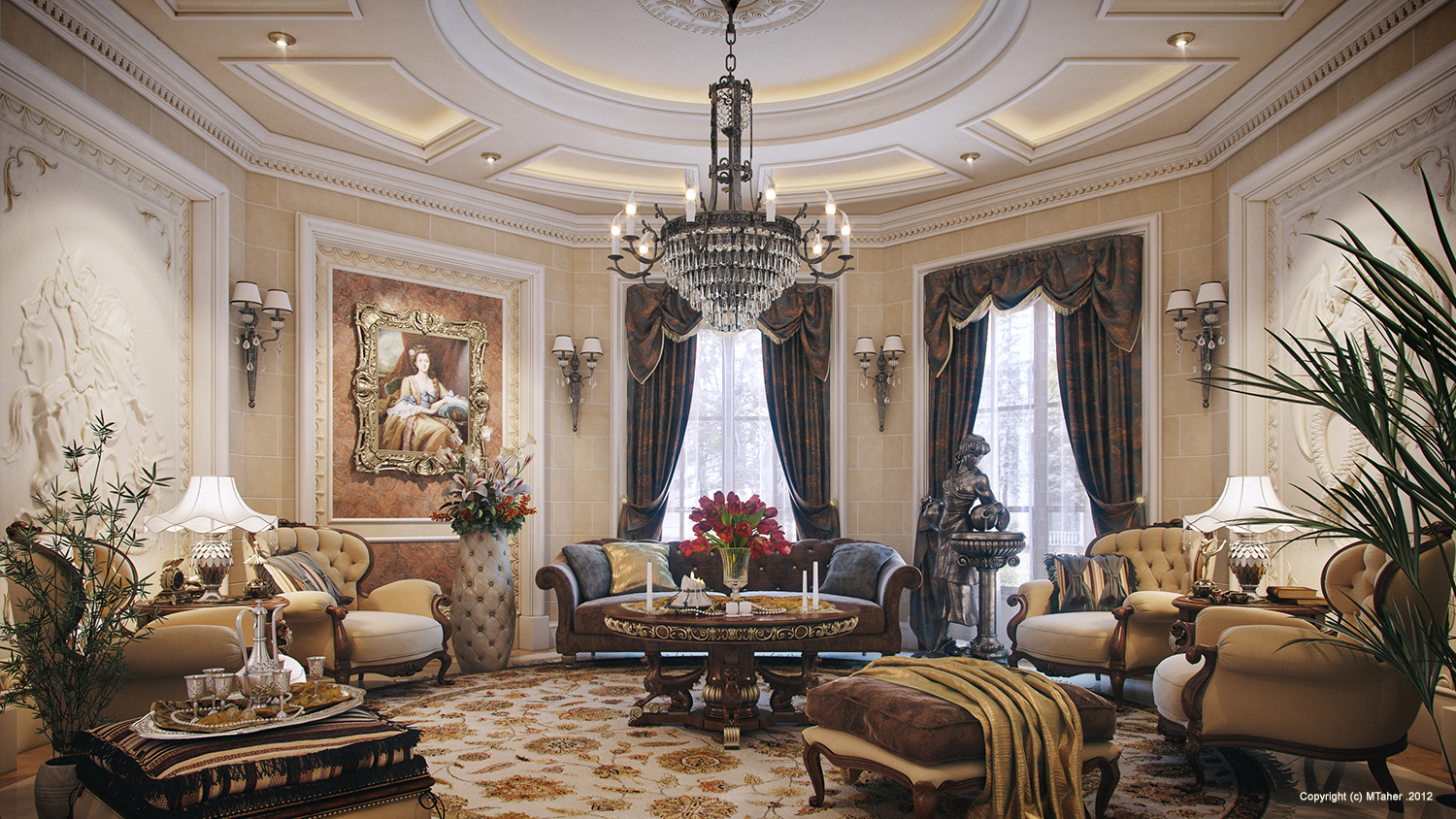 Luxury House Living Room Interior