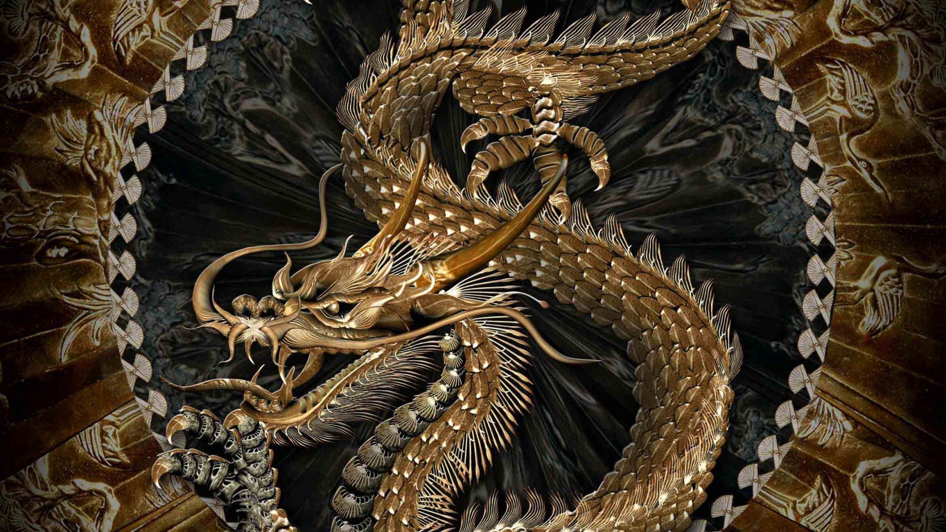 Dragons fantasy art artwork chinese