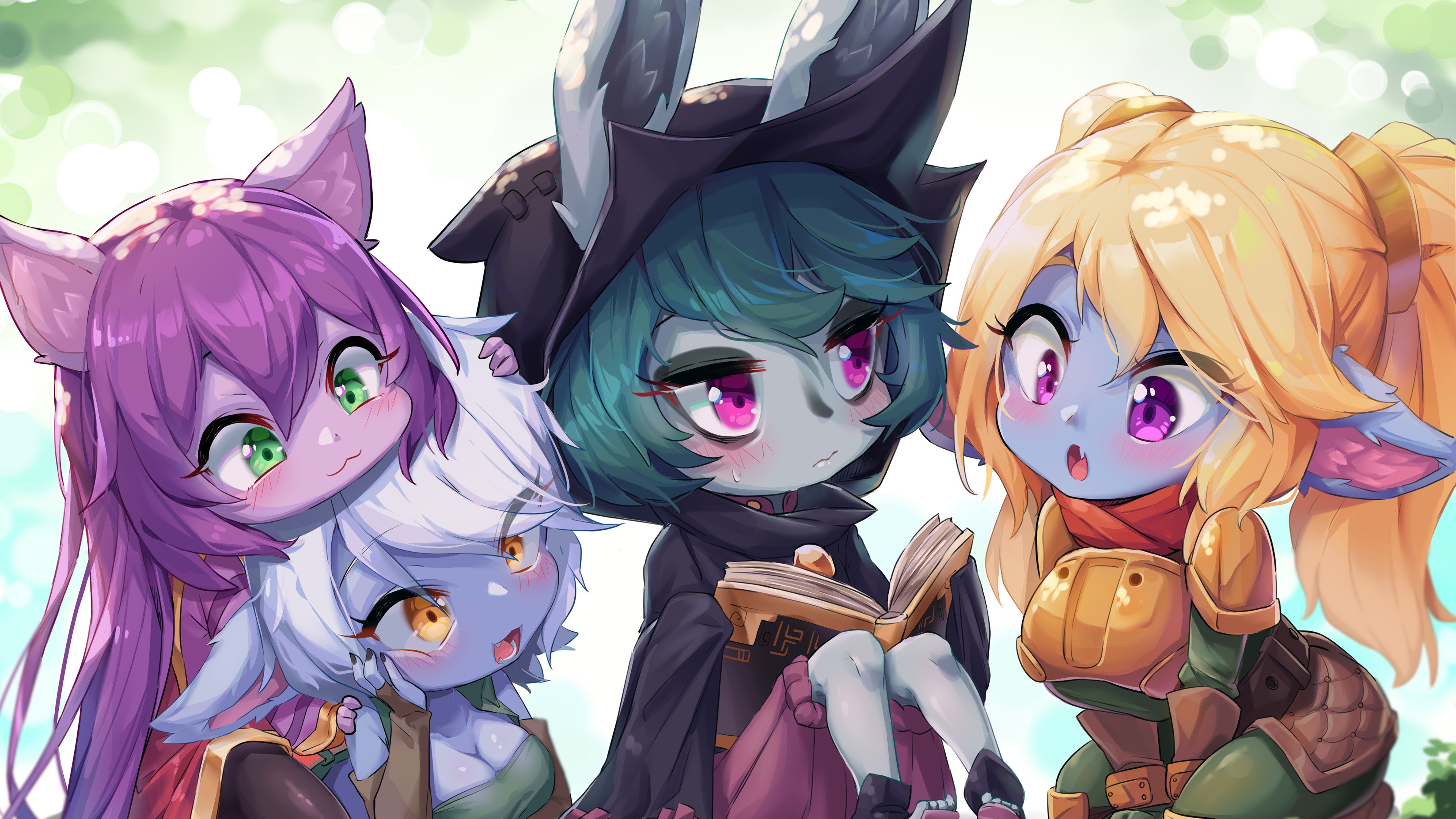 Lulu Poppy Tristana Vex 4K HD League Of Legends Wallpaper