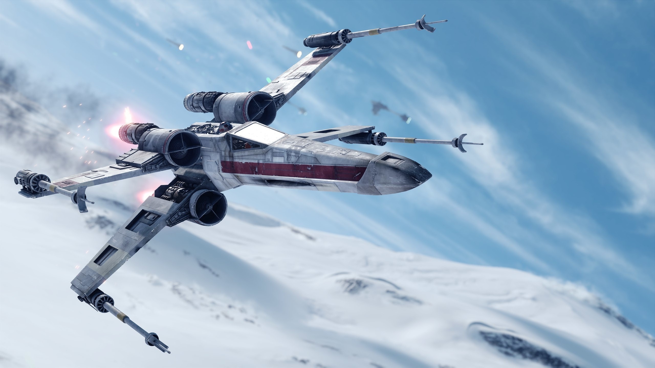 star wars x wing wallpaper, snow, vehicle, technology, space, winter