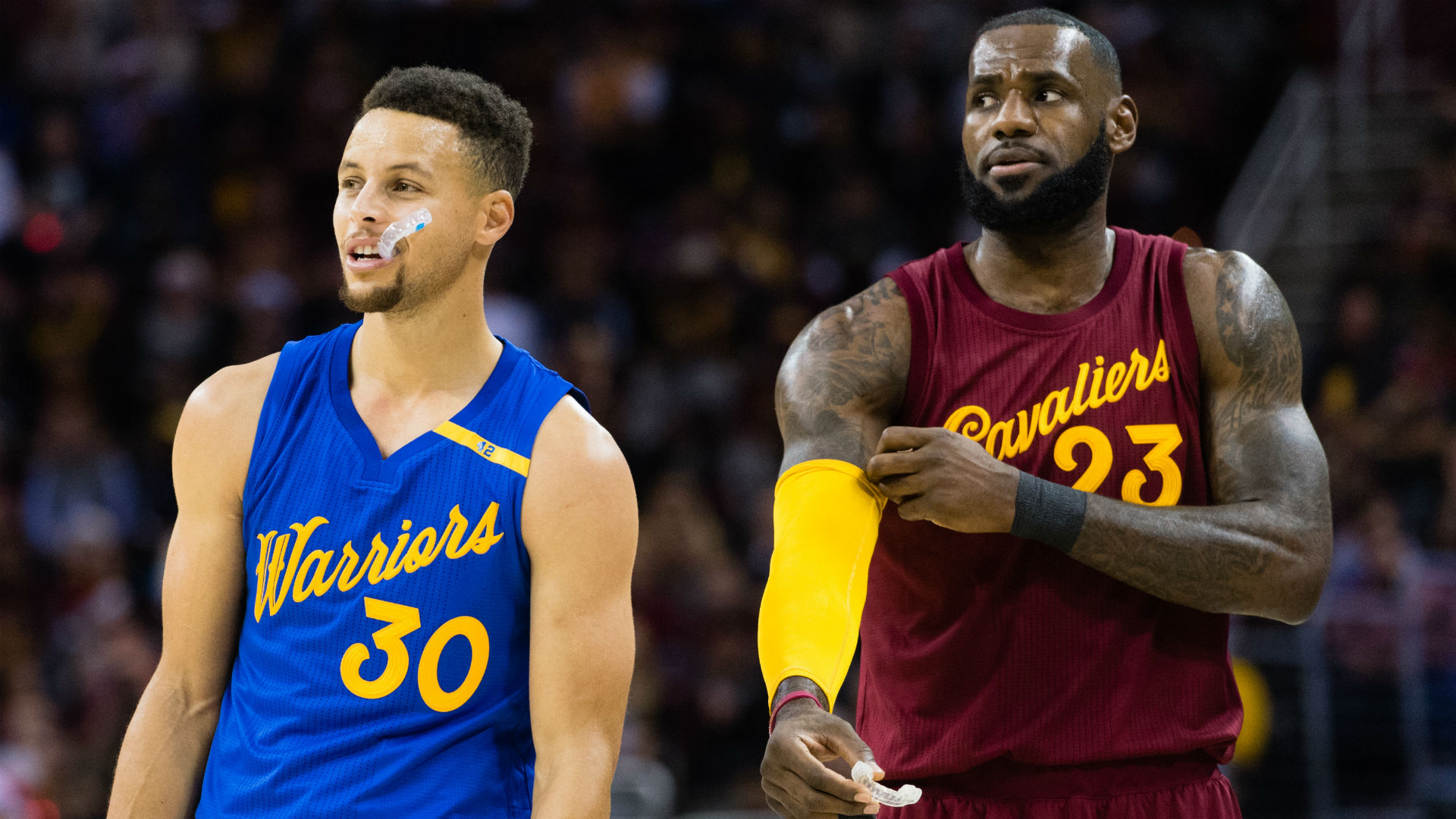 Everyone had to step over Stephen Curry dummy to enter LeBron James' party