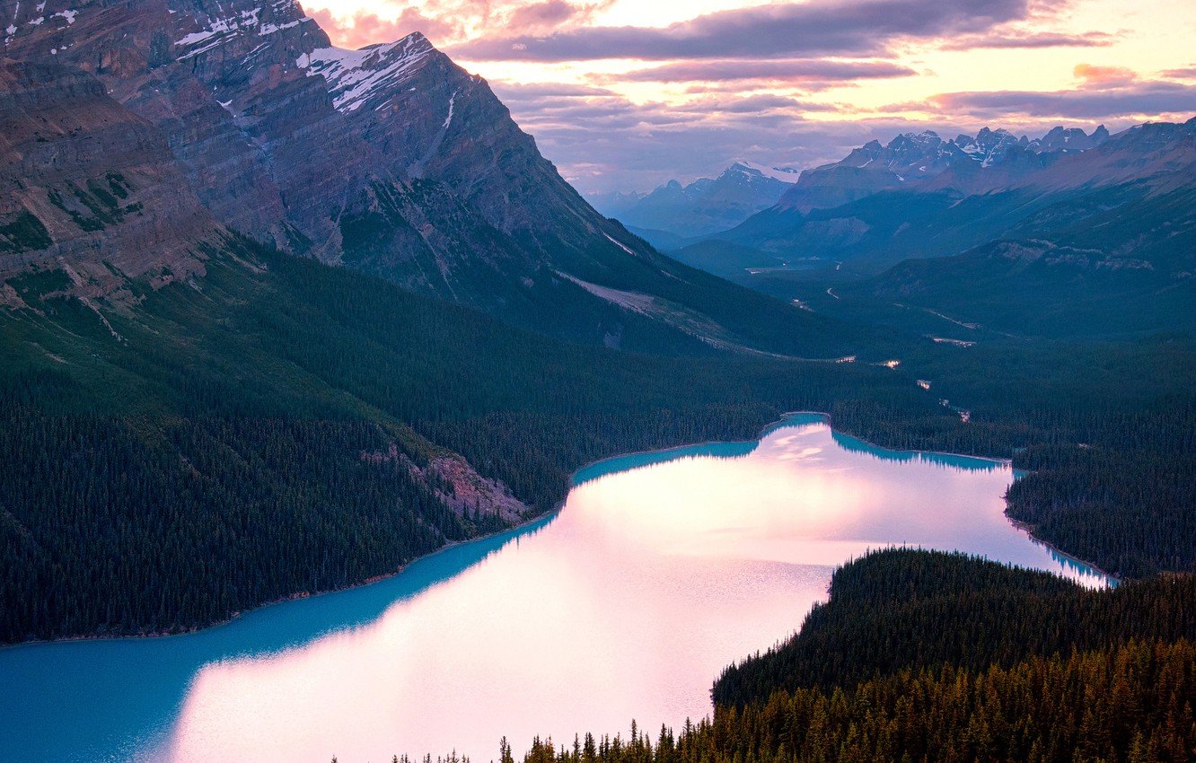 Wallpaper summer, lake, Canada, Banff national Park, Peyto, By Panorama Paul, Canadian Rockies, August image for desktop, section пейзажи