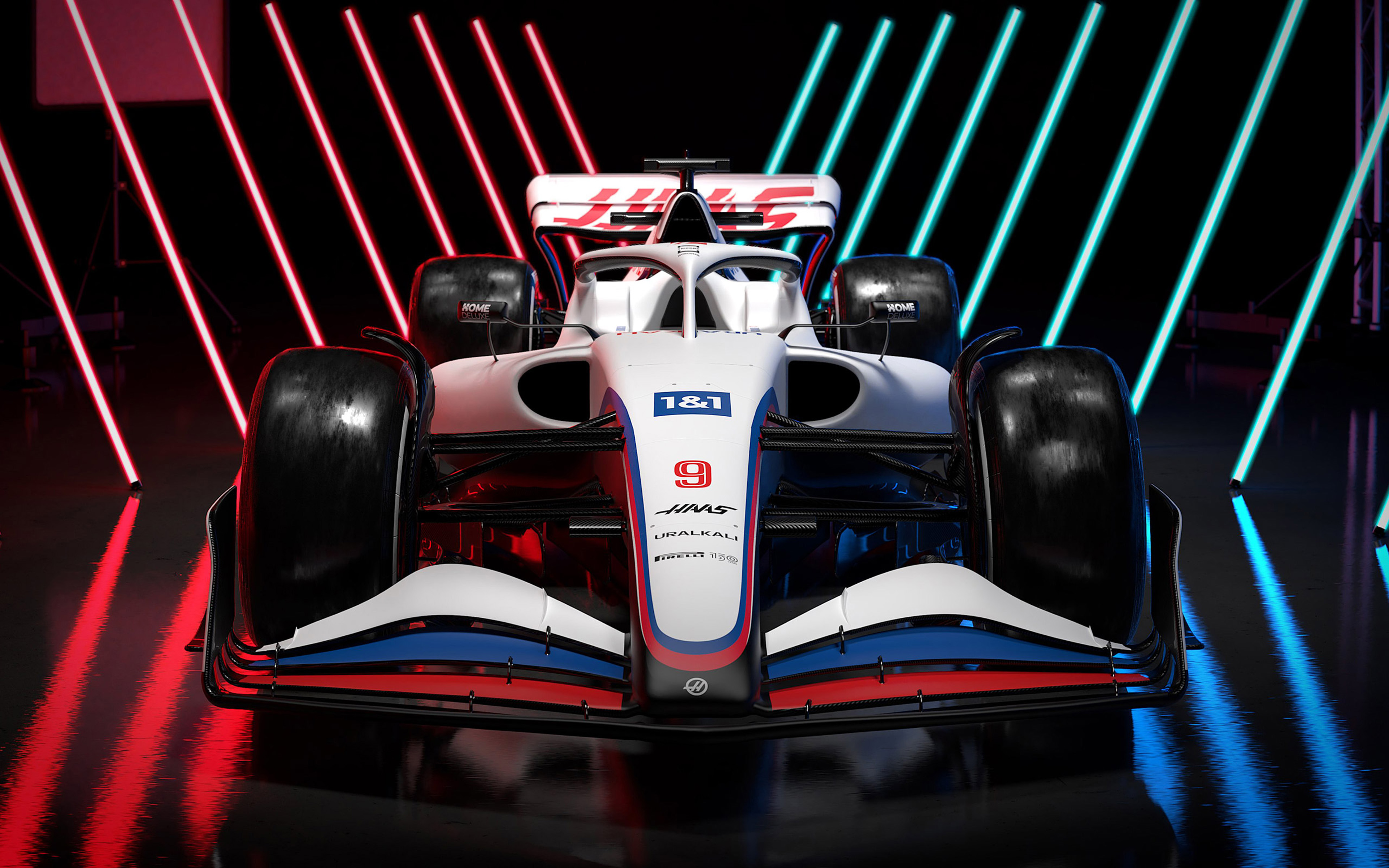 Download Wallpaper 2022, Haas VF 22, Formula 1 2022, F1 Car, 4k, Front View, Exterior, Formula 1, VF 22 2022, Racing Car, Haas F1 Team For Desktop With Resolution 3840x2400. High Quality HD Picture Wallpaper