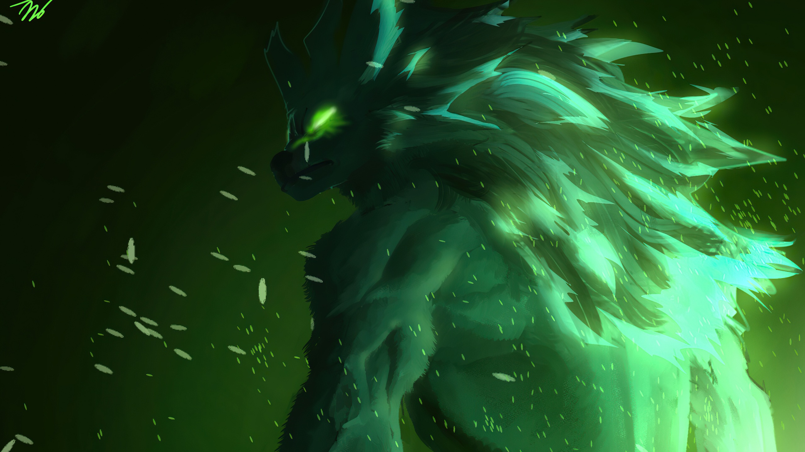 Wallpaper 4k Green Werewolf 4k Wallpaper
