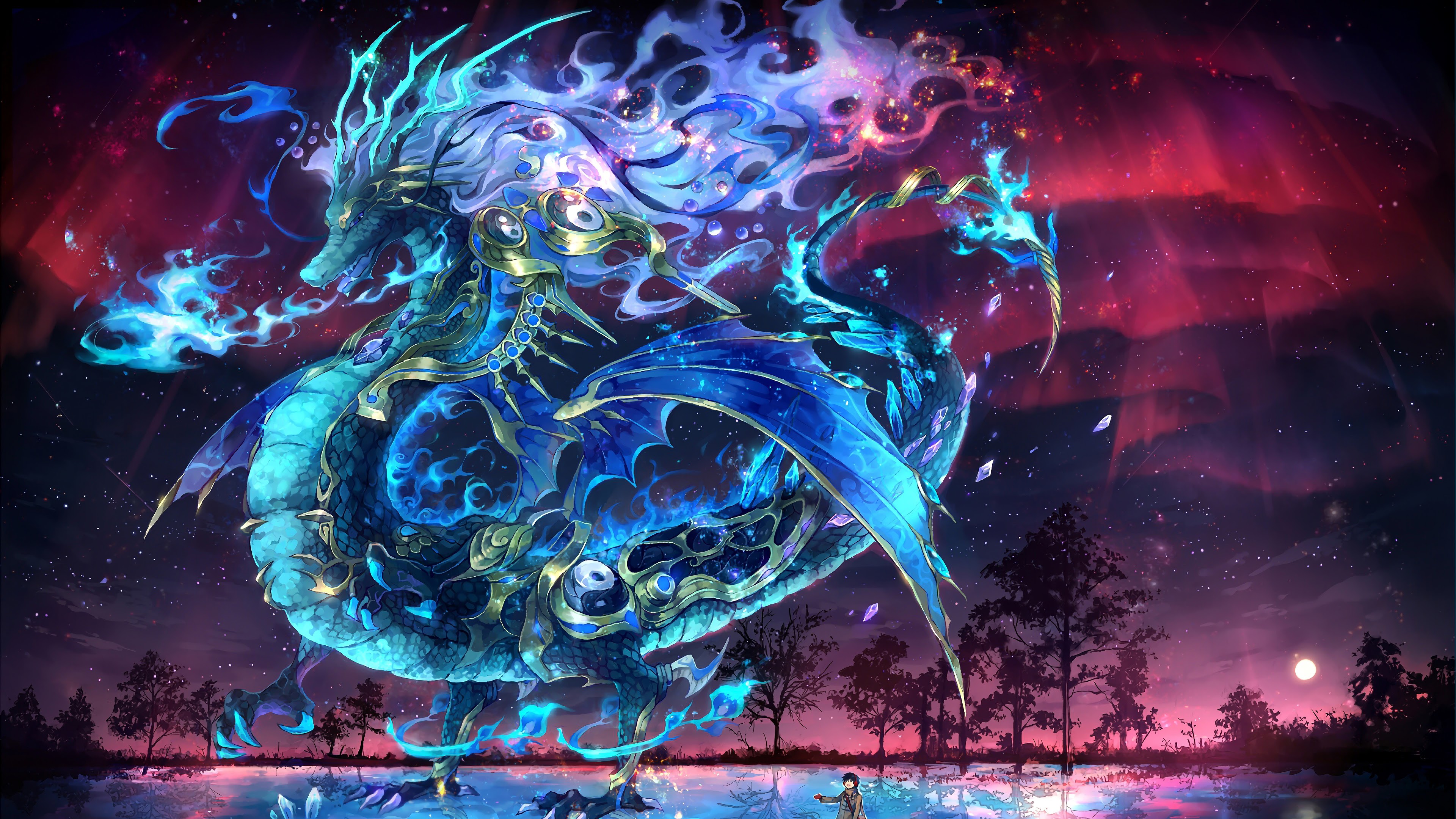 Fantasy Dragon Anime 4K Wallpaper