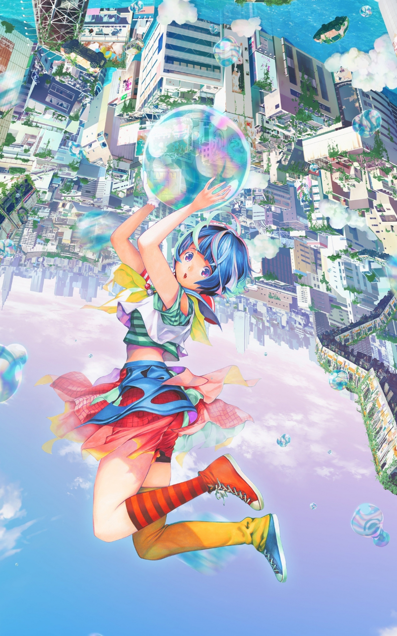 Download Bubble World, Anime Movie, Anime Girl, Original 800x1280 Wallpaper, Samsung Galaxy Note Gt N Meizu Mx 800x1280 HD Image, Background
