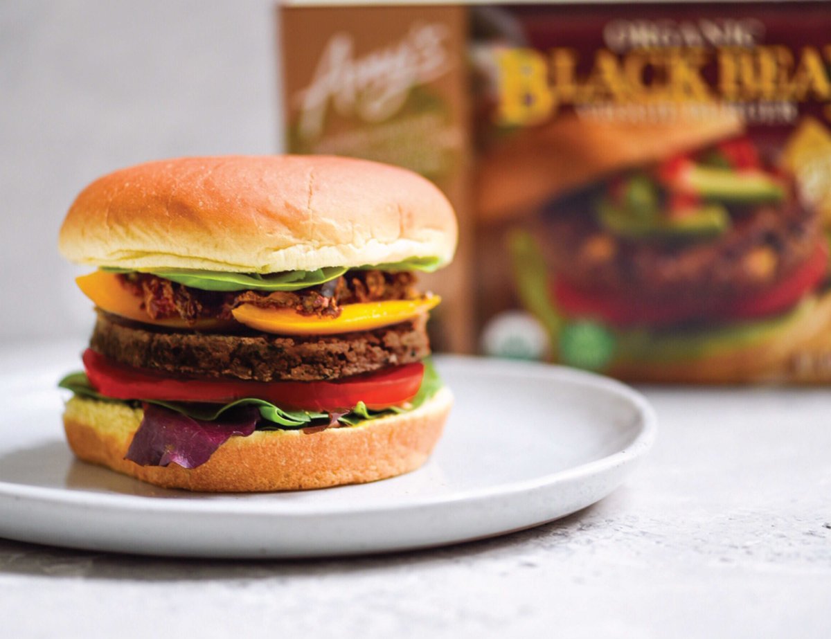 Amy's Kitchen Mustard Black Bean Veggie Burger