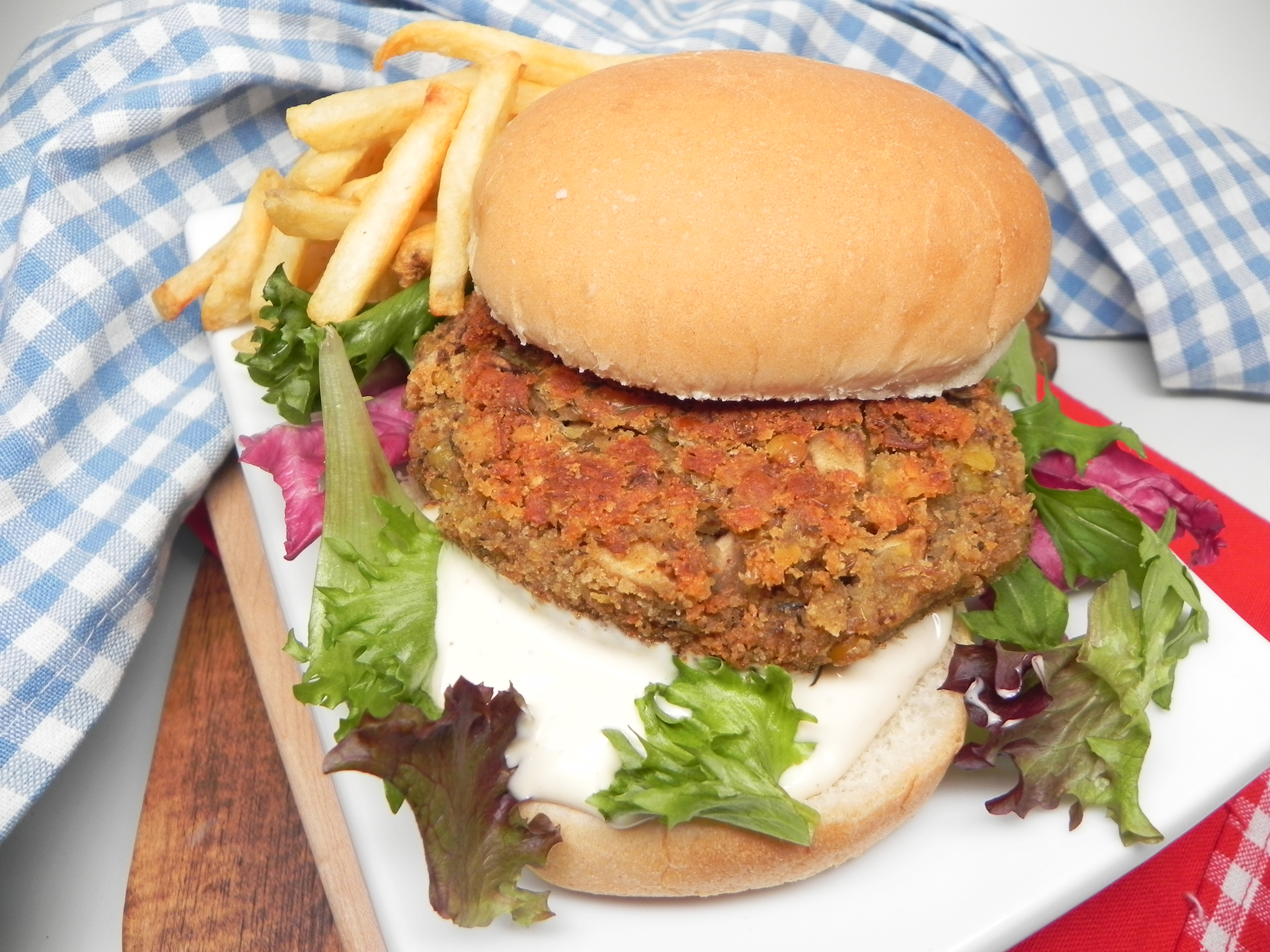Mushroom Lentil Burgers Recipe