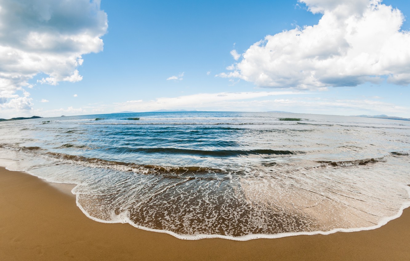 Wallpaper sand, sea, wave, beach, shore, summer, beach, sea, ocean, sand image for desktop, section природа