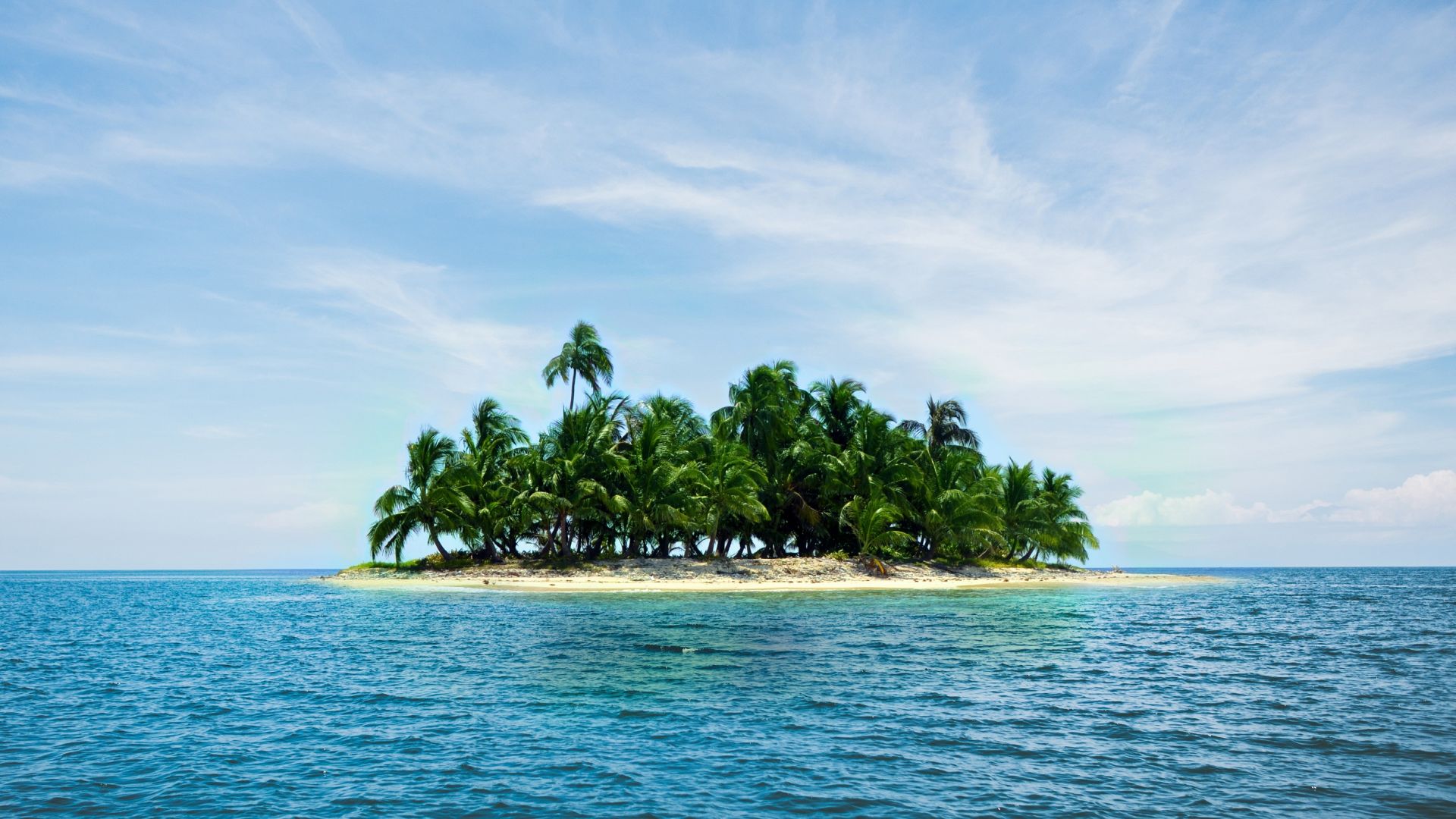 Desktop Wallpaper Caribbean Island, Holiday, Summer, Sea, Palm Tree, HD Image, Picture, Background, 064be9