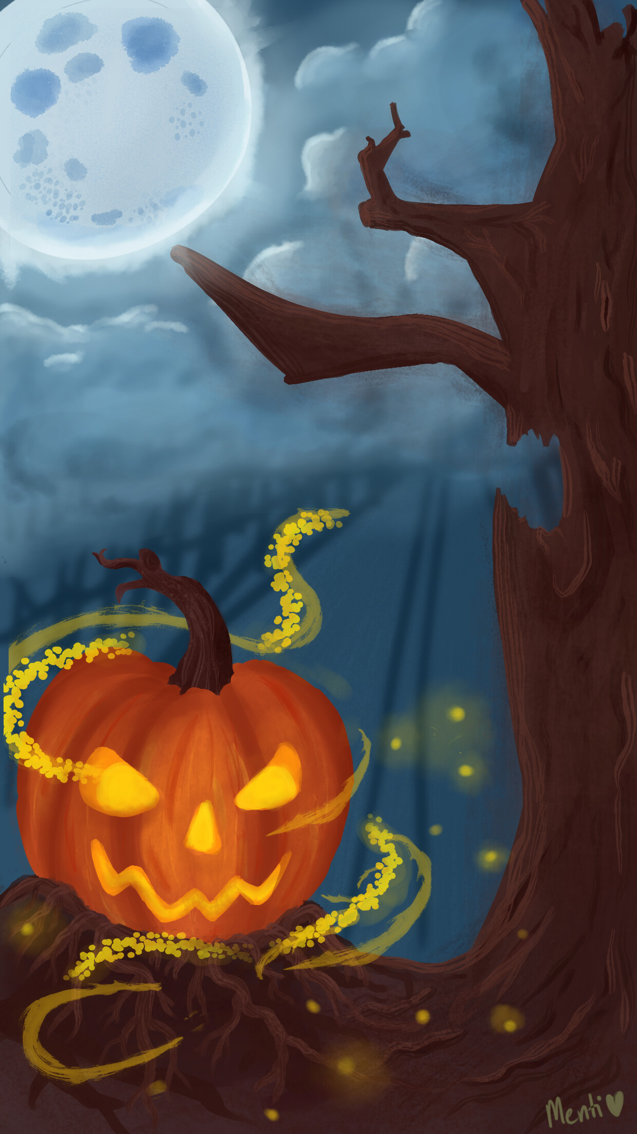 Menti tato Pumpkin (phone wallpaper)