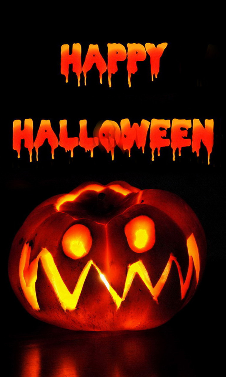 halloween phone wallpaper, jack o' lantern, calabaza, trick or treat, orange, pumpkin
