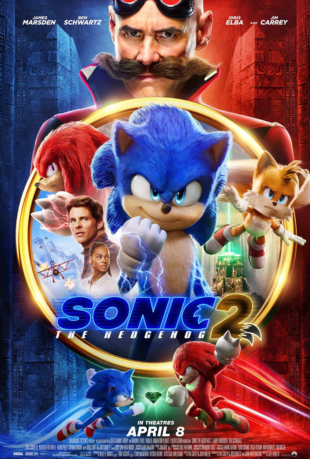 XIHOO Sonic The Hedgehog 2 2022 Animated Movie Poster Unframed Wall Art Gifts Decor 11x17: Posters & Prints