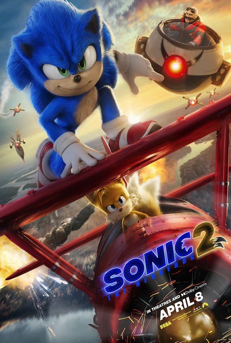 SONIC THE HEDGEHOG 2 MOVIE POSTER 2 Sided ORIGINAL 27x40 JIM CARREY 2022: Posters & Prints
