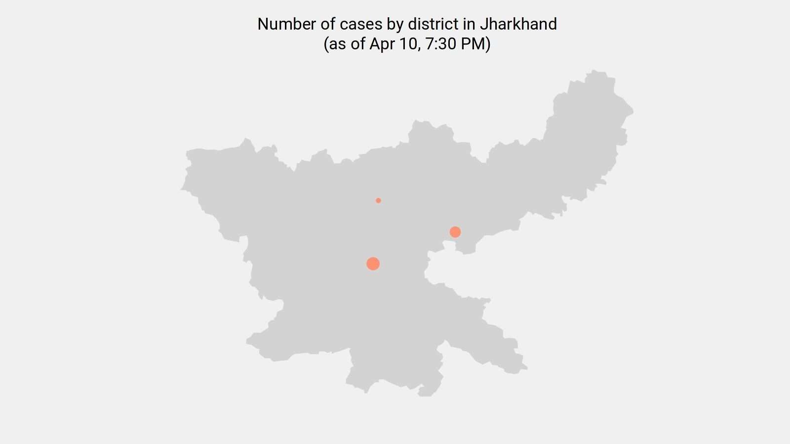 new coronavirus cases reported in Jharkhand as of 8:00 AM