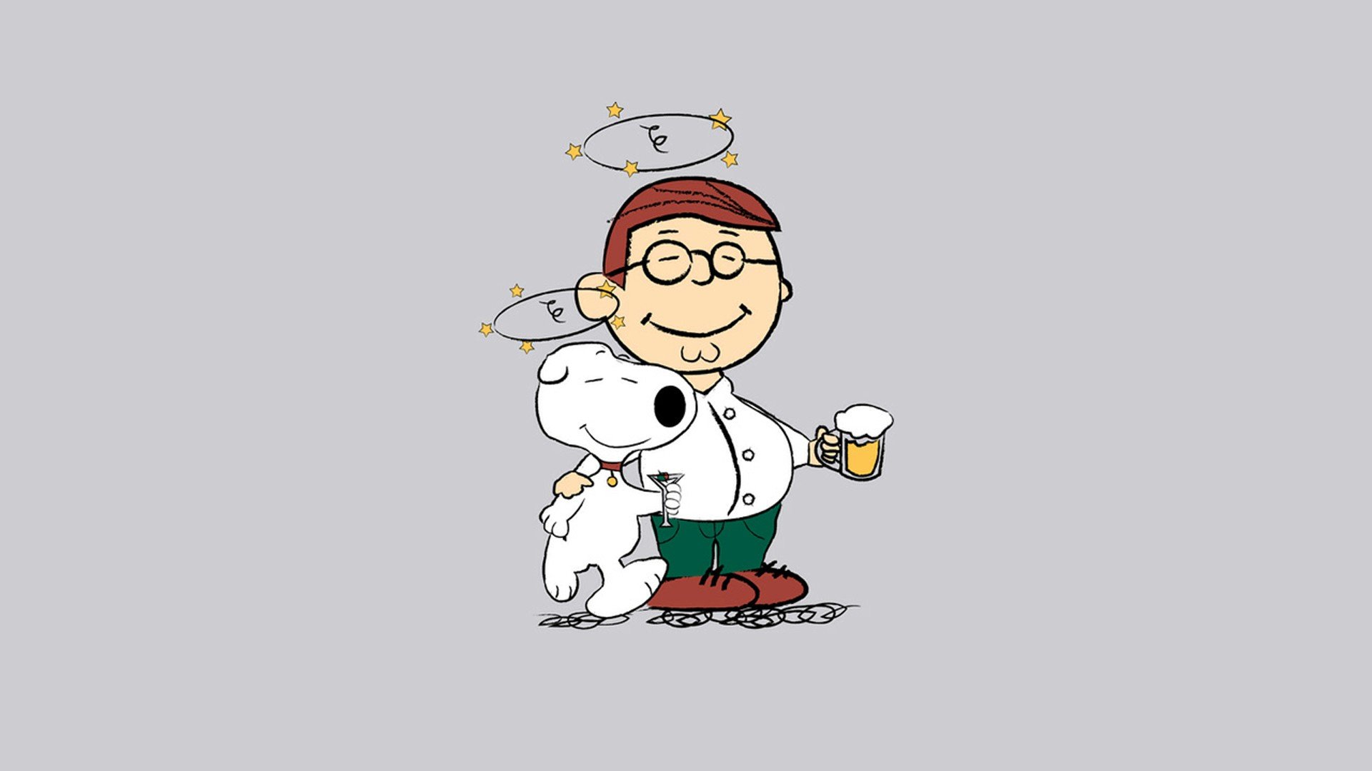 Family Guy Peter Griffin Brian Beer Alcohol Scooby Charlie Brown wallpaperx1080