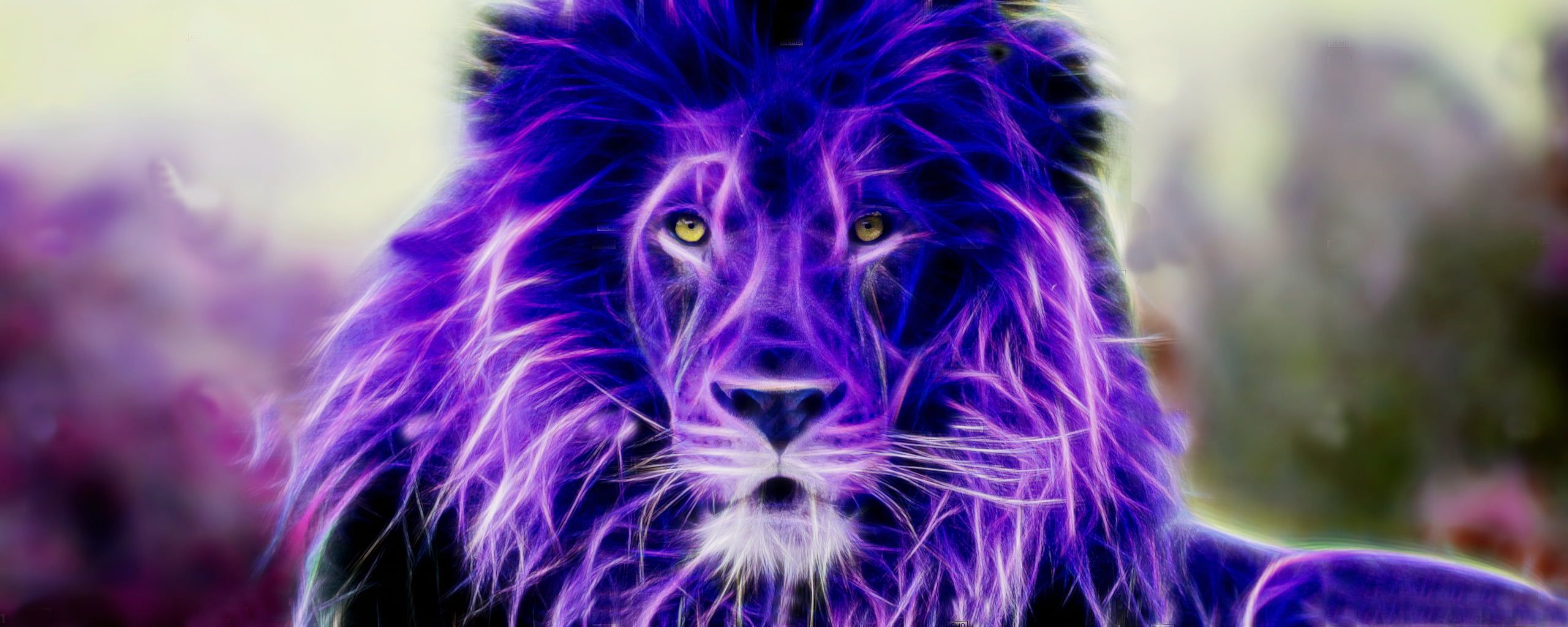 Abstract Wallpaper Purple Lion