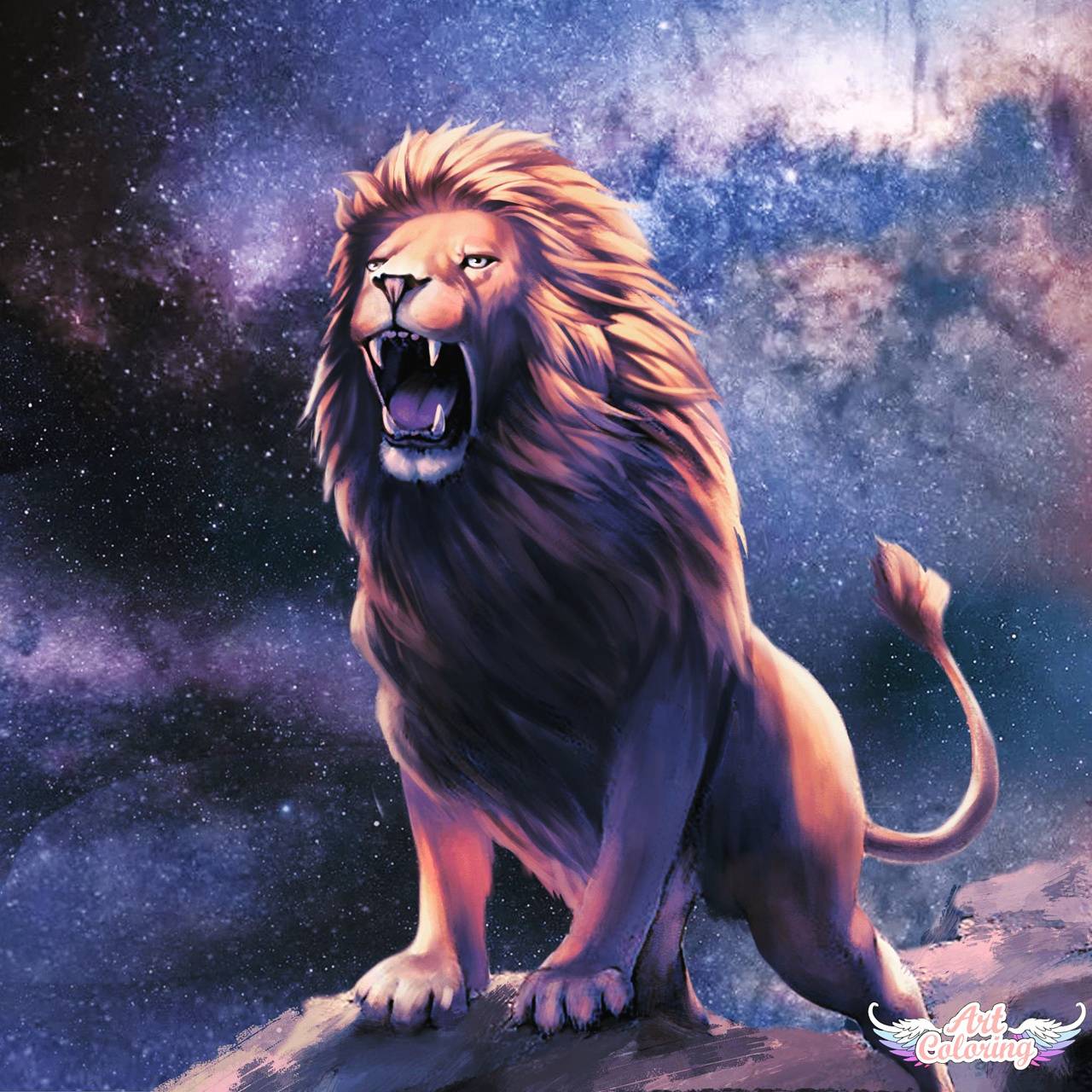 Galaxy Lion Wallpaper
