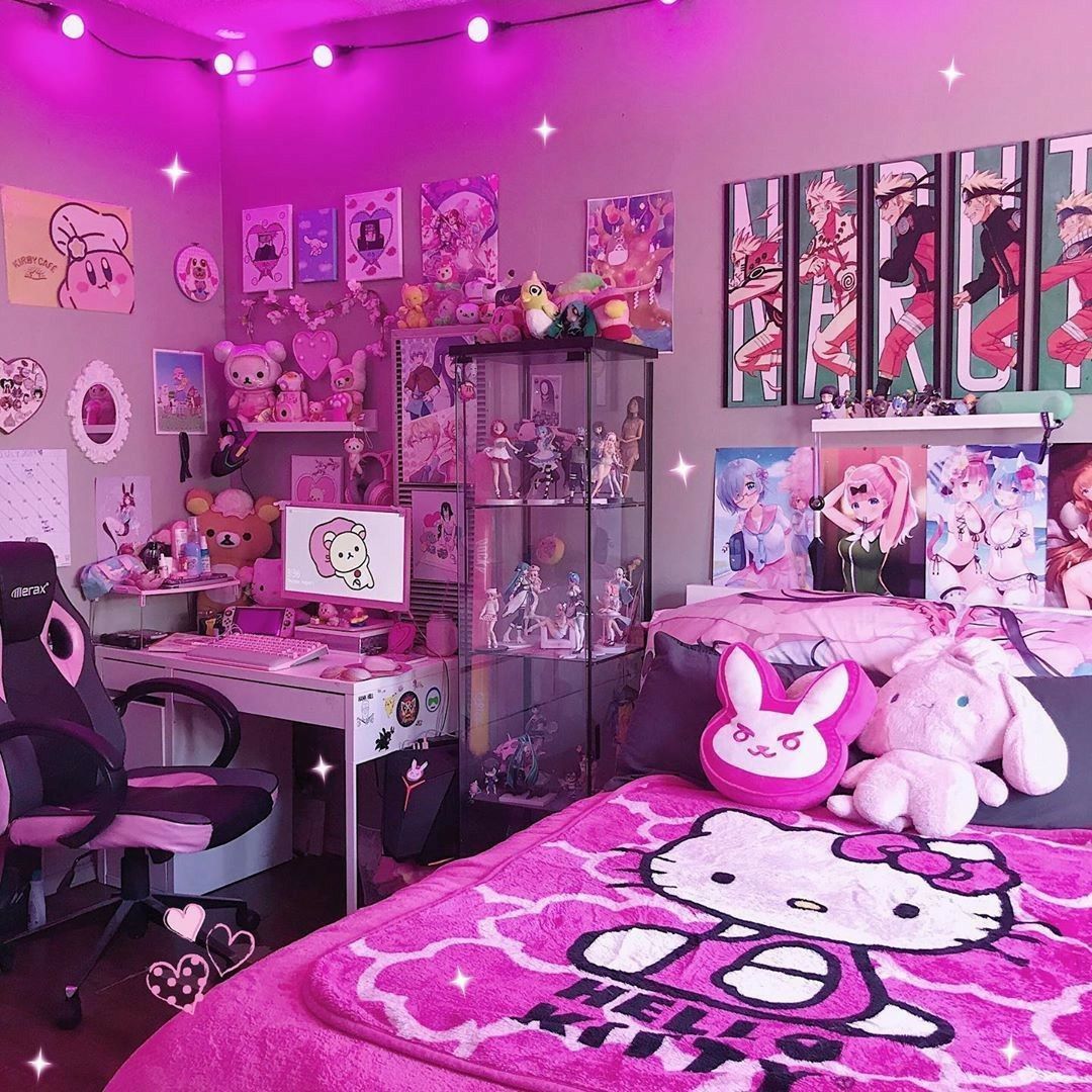 ROOM. Cute room ideas, Otaku room, Gamer room