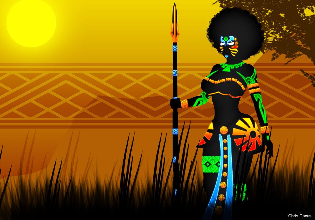 QUEEN AFRICA. Black art painting, Africa art, African art
