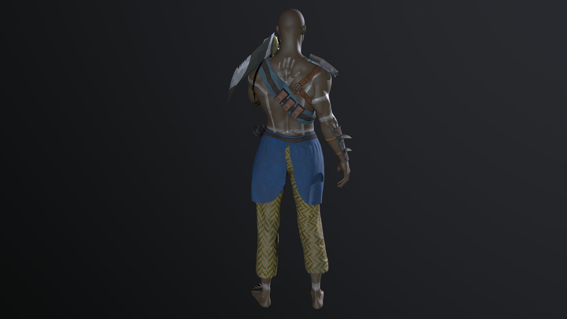 African Warrior in Characters