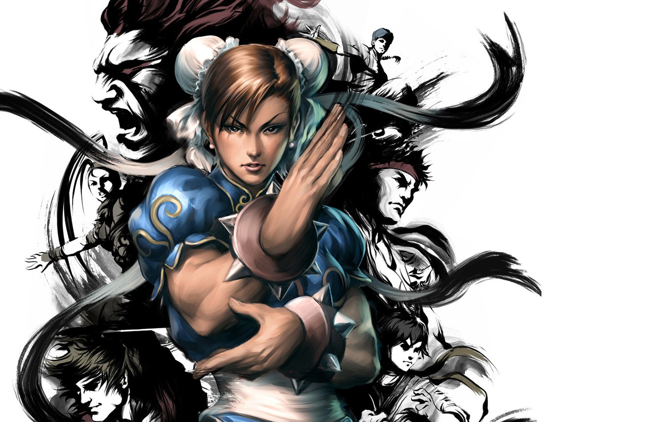 Wallpaper Art, PS3, Fighters, Fighting, Chunli, Chun Li, Sakura Kasugano, Ryu, Street Fighter III: Third Strike Edition, Akuma, Ken Masters, Street Fighter 3, Ibuki, Chun Li, Yun Image For Desktop, Section игры